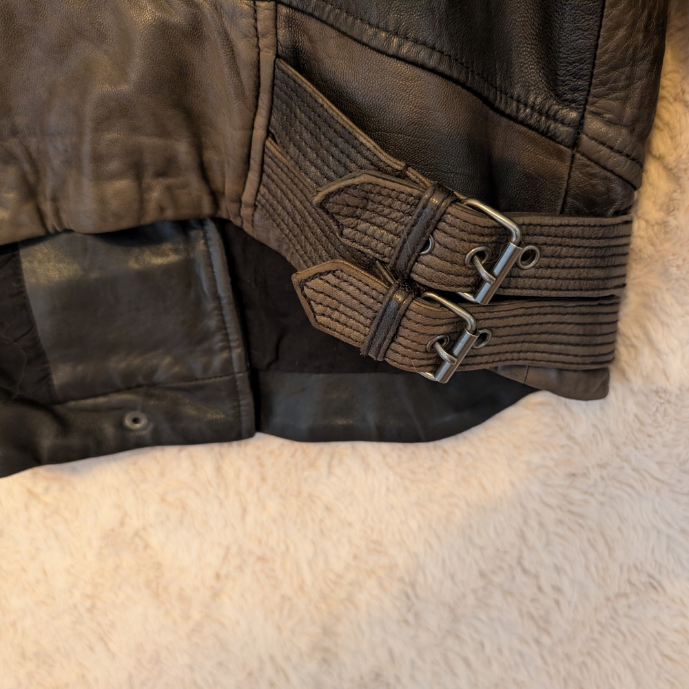 Lucky Brand Black Leather Jacket - Picture 6 of 7